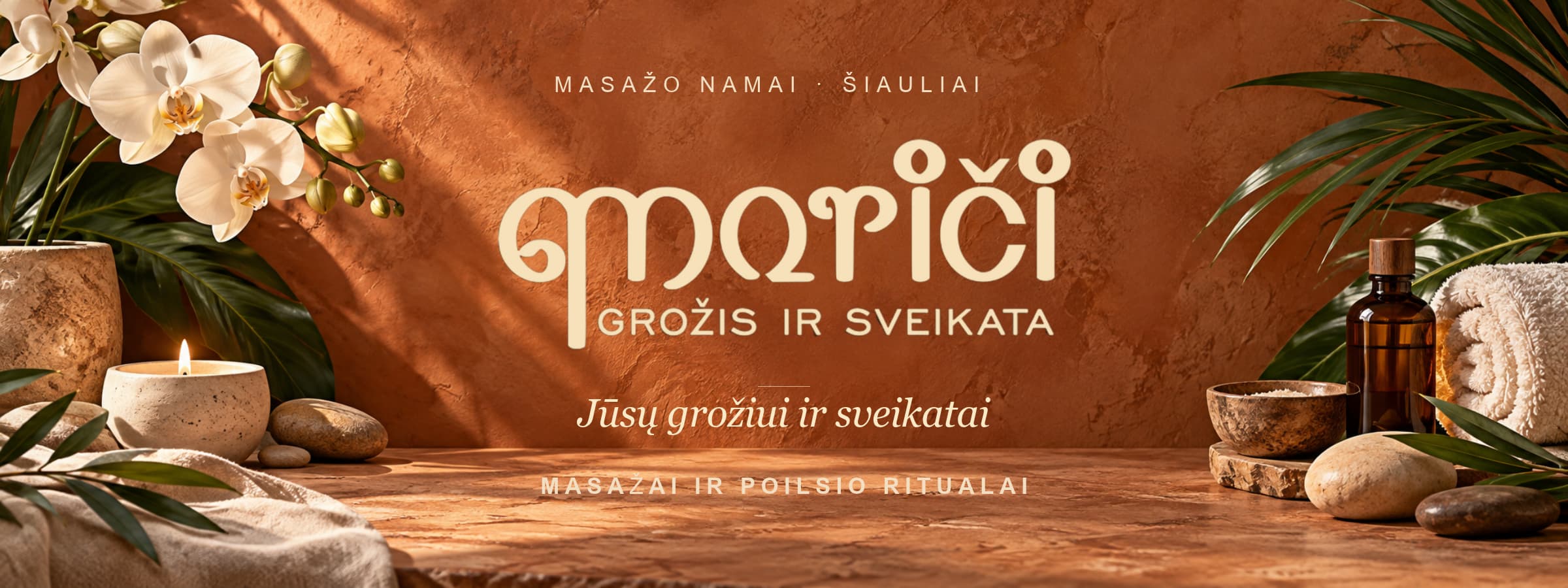 Mariči ženklas ir užrašas „Jūsų grožiui ir sveikatai“